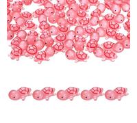 M METERXITY 20-Pack Luminous Mini Resin Turtles, 0.91" Glow in the Dark Tiny Sea Turtle for Fairy Garden/Micro Landscaping/Dollhouse, Cute Miniature Ocean Animal Figurine to Hide [Red]