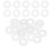M METERXITY 20-Pack M12 Nylon Flat Washers 12mm ID 30mm OD 3mm Thick Round Plastic Plain Washer Fastener Sealing Spacer Gasket Ring for Household/Commercial [White]