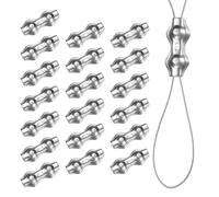 M METERXITY 20-Pack M2 Wire Rope Clips Duplex Double Bolt Stainless Steel Wire Rope Cable Clamps Fit for 1/16 Inch Diameter Wire Cable Wire Rope Clamp