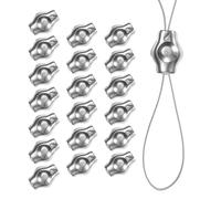 M METERXITY 20-Pack M2 Wire Rope Clips Simplex Single Bolt Stainless Steel Wire Rope Cable Clamps Fit for 1/16 Inch Diameter Wire Cable Wire Rope Clamp