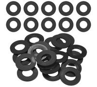 M METERXITY 20-Pack M22 Nylon Flat Washers 22mm ID 44mm OD 3mm Thick Round Plastic Plain Washer Fastener Sealing Spacer Gasket Ring for Household/Commercial [Black]