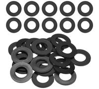 M METERXITY 20-Pack M24 Nylon Flat Washers 24mm ID 45mm OD 3mm Thick Round Plastic Plain Washer Fastener Sealing Spacer Gasket Ring for Household/Commercial [Black]