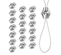M METERXITY 20-Pack M3 Wire Rope Clips Simplex Single Bolt Stainless Steel Wire Rope Cable Clamps Fit for 1/8 Inch Diameter Wire Cable Wire Rope Clamp