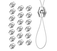 M METERXITY 20-Pack M4 Wire Rope Clips Simplex Single Bolt Stainless Steel Wire Rope Cable Clamps Fit for 1/8 Inch Diameter Wire Cable Wire Rope Clamp