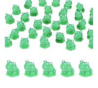 M METERXITY 20-Pack Mini Resin Frogs, Small Tiny Frog Figurines for Fairy Garden Decor/Micro Landscaping Home/Aquarium/Craft Supplies, Cute Resin Animal Statues [Green]