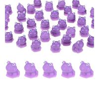 M METERXITY 20-Pack Mini Resin Frogs, Small Tiny Frog Figurines for Fairy Garden Decor/Micro Landscaping Home/Aquarium/Craft Supplies, Cute Resin Animal Statues [Purple]