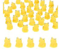 M METERXITY 20-Pack Mini Resin Frogs, Small Tiny Frog Figurines for Fairy Garden Decor/Micro Landscaping Home/Aquarium/Craft Supplies, Cute Resin Animal Statues [Yellow]