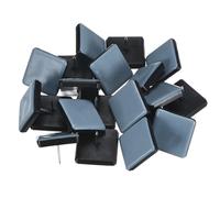 M METERXITY 20-Pack Nail on Furniture Sliders, 1.2 x 1.2" (30mm) PTFE Chair Sliders Glides Square Pads for Chair/Table, Furniture Movers Leg Floor Protectors [Grey]