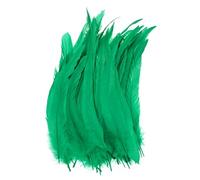 M METERXITY 20-Pack Natural Rooster Tail Feathers, 10-12 Inch / 25-30cm Long Rooster Tail Feathers for Crafting/Wedding/Dream Catcher/DIY Crafts Decorations [Grass Green]