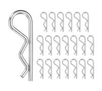 M METERXITY 20-Pack R-Shaped Cotter Pin, M3x50mm Stainless Steel Hairpin Hardware Spring R Clips for Trailer Locking/Trucks/Trucks Lock System, Heavy Retainer Pins