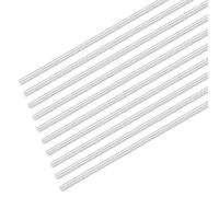 M METERXITY 20-Pack Round Aluminum Rod, 2.5mm (1/10") Dia 200mm (8") Length 6061 Aluminum Round Rod Solid Lathe Bar Stock Metal Sticks for DIY Crafts Making/Industrial/Construction/Model