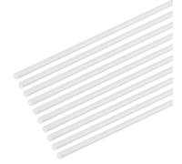M METERXITY 20-Pack Round Plastic Bars Rods, 1mm x 250mm ABS Smooth Plastic Tube for DIY Craft Sticks/Sand Table Model/Scene Making, Easy to Cut and Paint[White]