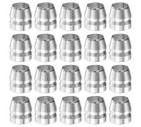 M METERXITY 20-Pack Safety Round Axe Handle Wedge, 18mm/0.7in Diameter Metal Hammer Handle Wedges for Reinforced Axe/Claw Hammer/Sledge/Wood [Silver Tone]