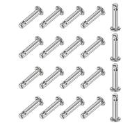 M METERXITY 20-Pack Single Hole Clevis Pins, M4 x 16mm 304 Stainless Steel Flat Head Clevis Pins for Mechanical Linkage/Fixed Parts/Ship Rigging, Link Hinge Pin Reusable