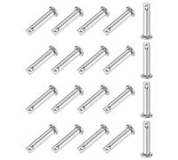 M METERXITY 20-Pack Single Hole Clevis Pins, M5 x 25mm 304 Stainless Steel Flat Head Clevis Pins for Mechanical Linkage/Fixed Parts/Ship Rigging, Link Hinge Pin Reusable