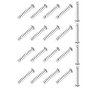 M METERXITY 20-Pack Single Hole Clevis Pins, M5 x 35mm 304 Stainless Steel Flat Head Clevis Pins for Mechanical Linkage/Fixed Parts/Ship Rigging, Link Hinge Pin Reusable