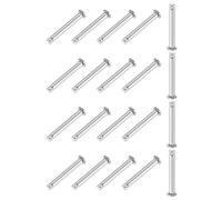 M METERXITY 20-Pack Single Hole Clevis Pins, M5 x 40mm 304 Stainless Steel Flat Head Clevis Pins for Mechanical Linkage/Fixed Parts/Ship Rigging, Link Hinge Pin Reusable