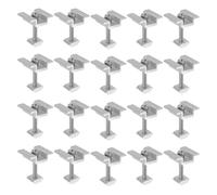 M METERXITY 20-Pack Solar Panel Mount Mid Clamps 45mm PV Panel Bracket Corrosion-Free Aluminum Anodized Solar Mid Clamp for Roof/Wall/Boat/PV System/RVs Solar Panel Mounting Brackets [White]