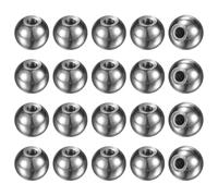 M METERXITY 20-Pack Threaded Ball Nut Knobs, M4x12mm Carbon Steel Female Thread Ball Nut Cap for Lighting Fixtures/Machinery/DIY, Round Solid Screw Cap Cover [Chrome Tone]