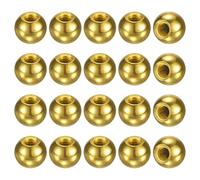 M METERXITY 20-Pack Threaded Ball Nut Knobs, M4x9mm Carbon Steel Female Thread Ball Nut Cap for Lighting Fixtures/Machinery/DIY, Round Solid Screw Cap Cover [Electrophoretic Gold]