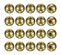 M METERXITY 20-Pack Threaded Ball Nut Knobs, M4x9mm Carbon Steel Female Thread Ball Nut Cap for Lighting Fixtures/Machinery/DIY, Round Solid Screw Cap Cover [Copper Tone]