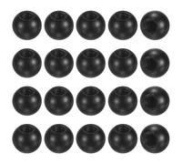 M METERXITY 20-Pack Threaded Ball Nut Knobs, M4x9mm Carbon Steel Female Thread Ball Nut Cap for Lighting Fixtures/Machinery/DIY, Round Solid Screw Cap Cover [Black]