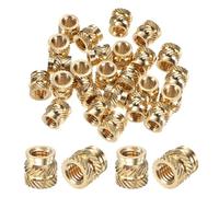 M METERXITY 20-Pack Threaded Inserts, M6 x 9.5mm x 9.5mm Brass Female Knurled Metric Nuts Brass Heat Set Insert Embedment Nuts for Plastic/DIY 3D Printing Components