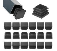 M METERXITY 20-Pack Tubing End Caps 7/8 x 7/8 Inch OD Square Hole Plugs | Fitting for 20x20mm ID Tubing, Hole Plugs Inserts for Chair Leg/Fitness Equipment, Glides Fence Plug Floor Protectors