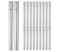 M METERXITY 20-Pack Wind Chime Tubes 1x11cm, Metal Wind Bell, Silver | Aluminum Empty Tubes, for Adults Arts and Crafts, DIY Home Garden Outdoor Hanging Decorations