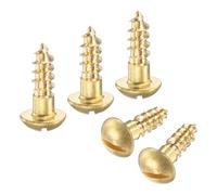 M METERXITY 20-Pack Wood Screws, M4 x 13mm Brass Slotted Round Head Self-Tapping Screw Indoor Fasteners for Woodworking/Furniture Repair/Industry/Gardening/DIY Crafts Decorative Screws