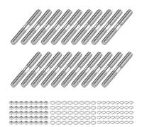 M METERXITY 20-Set Double End Threaded Stud Screw Bolt, M5x35mm Stainless Steel Push Rod Dual End Thread with Washer for Electrical/CNC Equipment/House Maintenance, Right Hand Thread