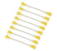 M METERXITY 200-Pack Artificial Flower Stamen Kit, Mini Double Heads Flower Stamens Pistil, Stamens for Flower Making/Craft DIY Wreaths/Wedding Floral Arrangements [Yellow]