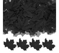 M METERXITY 200-Pack Artificial Maple Leaves, Fake Fall Leaves Faux Autumn Leaves for Thanksgiving/Wedding/Party/Wreaths Decor/Scrapbooking Crafts [Black]