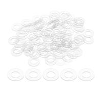 M METERXITY 200-Pack M10 PVC Flat Washers, 10mm ID 20mm OD 1mm Thick Clear Plain Plastic Washer Grommets for Door Handle/Automotive/Bathroom Hardware Replacement, Sealing Spacer Gasket Ring