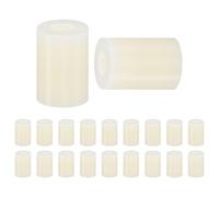 M METERXITY 200 Pack Nylon Washers, 3.2mm ID 7mm OD 10mm Length Round Plastic Spacer Washer Standoff Non-Threaded for M3 Screws/Bolts/Electrical Outlet/Switch Receptacle[White]