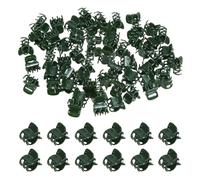 M METERXITY 200-Pack Orchid Clips, Plastic Garden Plant Clips, 6 Claws Orchid Clips, Garden Plant Support Clip for Supporting Stems/Vines/Stalk Grow Upright [Dark Green]