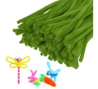 M METERXITY 200-Pack Pipe Cleaners Craft, 11.8" Glitter Pipe Chenille Stems for Art/Festivals Bouquet/Craft/Christmas/DIY Projects/Decorations [Army Green]