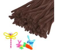 M METERXITY 200-Pack Pipe Cleaners Craft, 11.8" Glitter Pipe Chenille Stems for Art/Festivals Bouquet/Craft/Christmas/DIY Projects/Decorations [Brown]