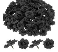M METERXITY 200-Pack Silk Faux Artificial Rose Heads Black
