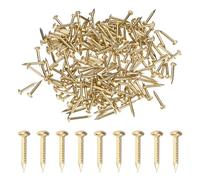 M METERXITY 200-Pack Small Tiny Nails, 1.2mm x 10mm Brass Precision MIni Nails Hardware Round Head for Wooden/DIY Crafts Decorative/Household Accessories/Picture Hanging