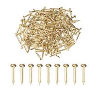 M METERXITY 200-Pack Small Tiny Nails, 1.5mm x 12mm Brass Precision MIni Nails Hardware Round Head for Wooden/DIY Crafts Decorative/Household Accessories/Picture Hanging