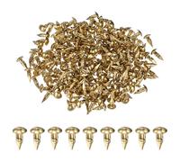 M METERXITY 200-Pack Small Tiny Nails, 2.8mm x 10mm Brass Precision MIni Nails Hardware Round Head for Wooden/DIY Crafts Decorative/Household Accessories/Picture Hanging