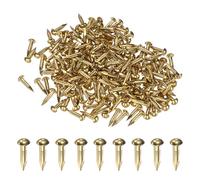 M METERXITY 200-Pack Small Tiny Nails, 2.8mm x 15mm Brass Precision MIni Nails Hardware Round Head for Wooden/DIY Crafts Decorative/Household Accessories/Picture Hanging