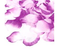 M METERXITY 2000 Pack Artificial Rose Petals - Fake Flowers Silk Decoration, Apply to Wedding/Party/Holidays/Opening Ceremony (Purple White)