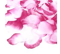 M METERXITY 2000 Pack Artificial Rose Petals - Fake Flowers Silk Decoration, Apply to Wedding/Party/Holidays/Opening Ceremony (Fuchsia White)