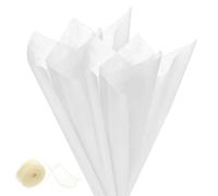 M METERXITY 20Sheets Korean Cotton Flower Wrapping Paper with Ribbon, 23" Cloud Cotton Waterproof Floral Bouquet Wrapping Paper for Party/Bouquets/Gift Packaging [White]