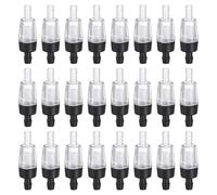 M METERXITY 24-Pack Aquarium Air Check Valve, Plastic One Way Non-Return Valves Air Valve Air Tubing Accessories Air Pump Accessories for 3/16" Airline Tubing Fish Tank [Black White]