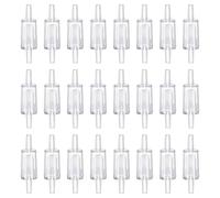M METERXITY 24-Pack Aquarium Air Check Valve, Plastic One Way Non-Return Valves Air Valve Air Tubing Accessories Air Pump Accessories for 3/16" Airline Tubing Fish Tank [Clear White]