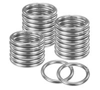 M METERXITY 24-Pack Dream Catcher Rings,1.4 Inch Stainless Steel Macrame Wreath Floral Round Rings Metal O Rings Hoop for DIY Wedding Wreath/Wall Hanging/Christmas/Camping Silver 0.16 Inch