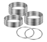 M METERXITY 24-Pack Dream Catcher Rings,3.2 Inch Stainless Steel Macrame Wreath Floral Round Rings Metal O Rings Hoop for DIY Wedding Wreath/Wall Hanging/Christmas/Camping Silver 0.16 Inch